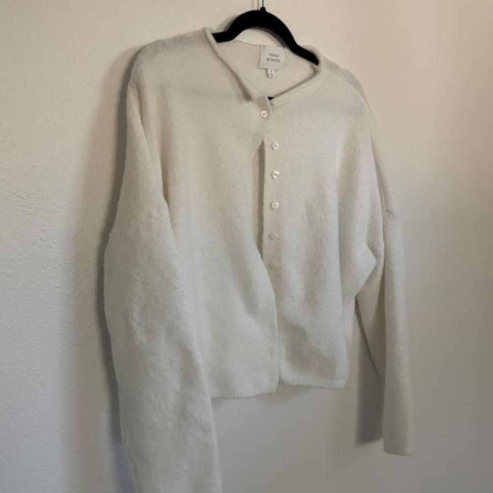 Things Between Women's White and Cream Cardigan - Picture 6 of 8